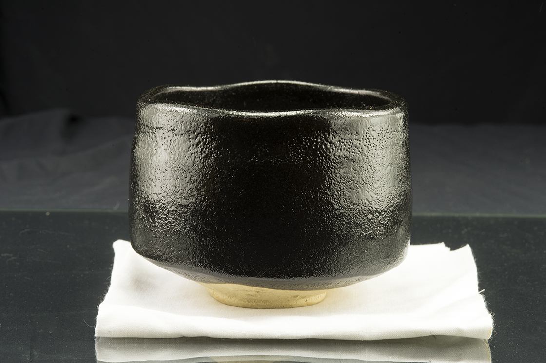 Nakajima fekete seto chawan matcha-teascsesze