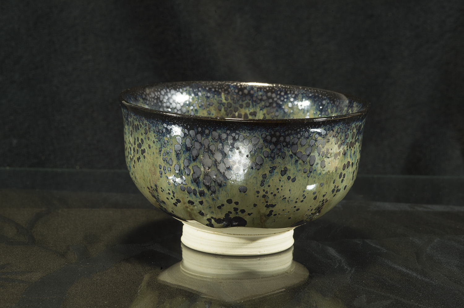Hajnalkék tenmoku chawan matcha teáscsésze