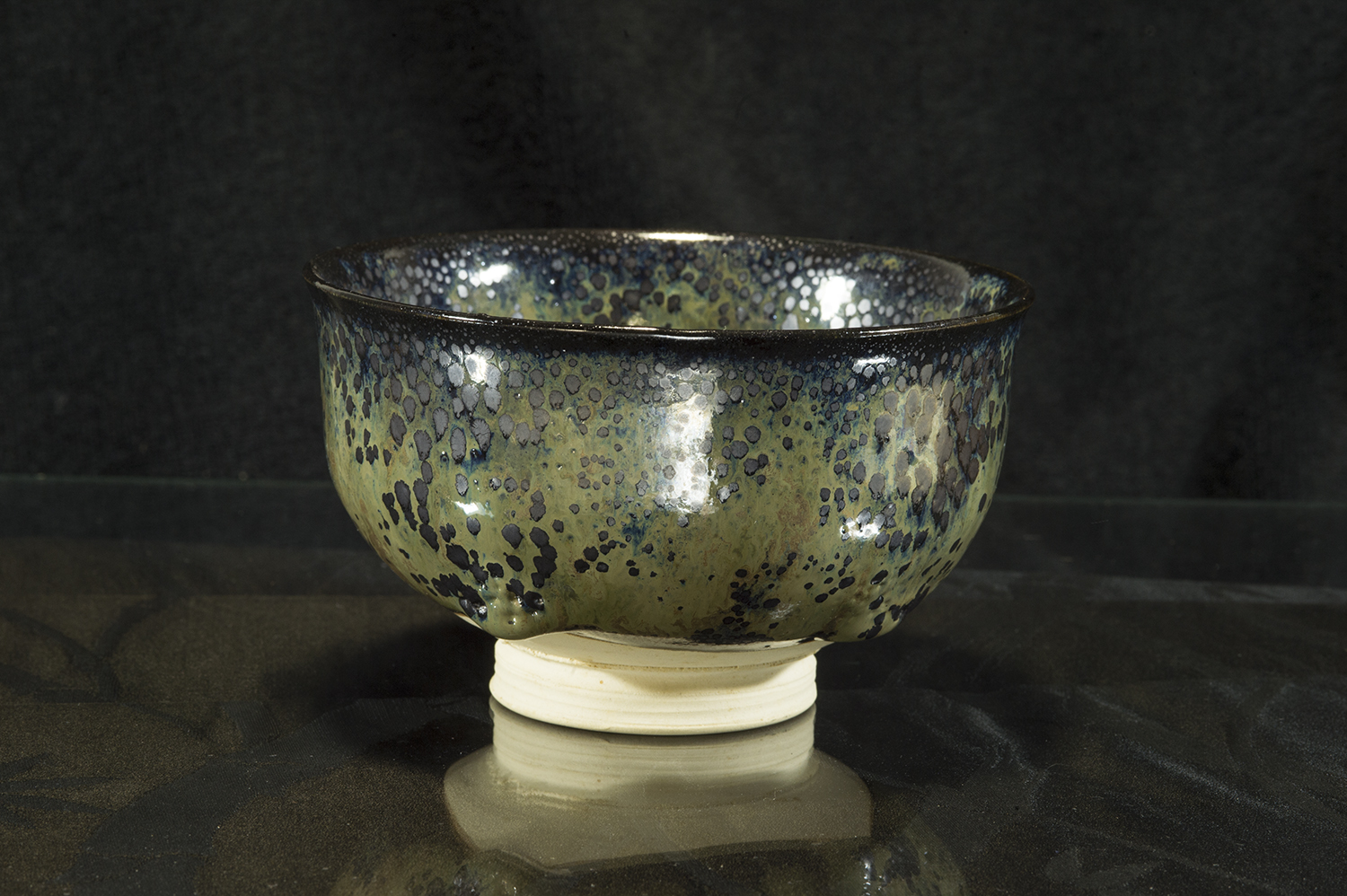 Hajnalkék tenmoku chawan matcha teáscsésze