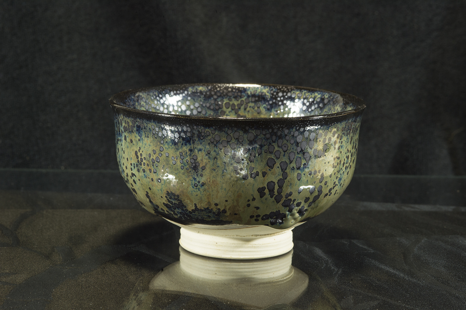 Hajnalkék tenmoku chawan matcha teáscsésze