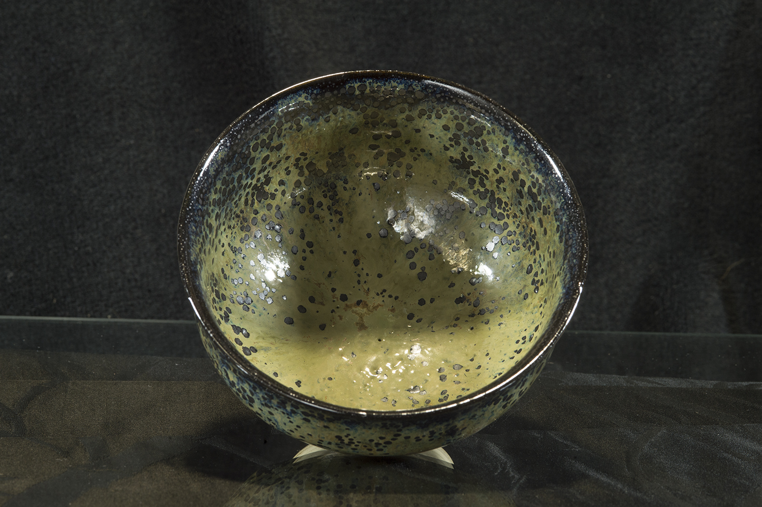 Hajnalkék tenmoku chawan matcha teáscsésze