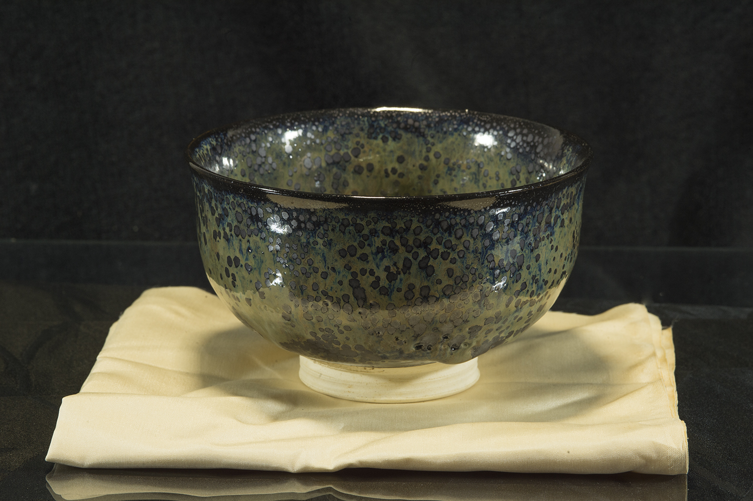 Hajnalkék tenmoku chawan matcha teáscsésze