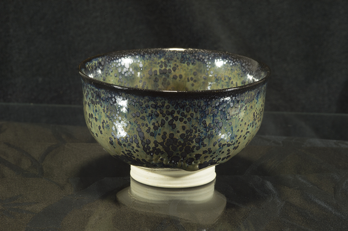Hajnalkék tenmoku chawan matcha teáscsésze
