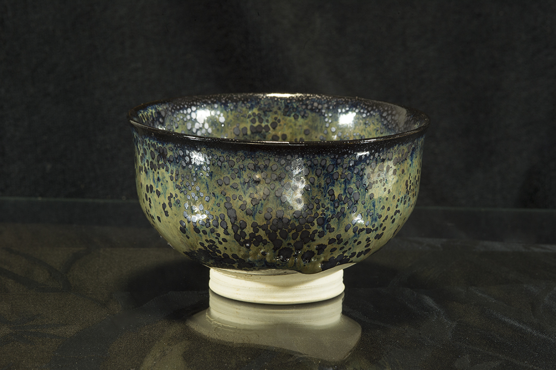 Hajnalkék tenmoku chawan matcha teáscsésze