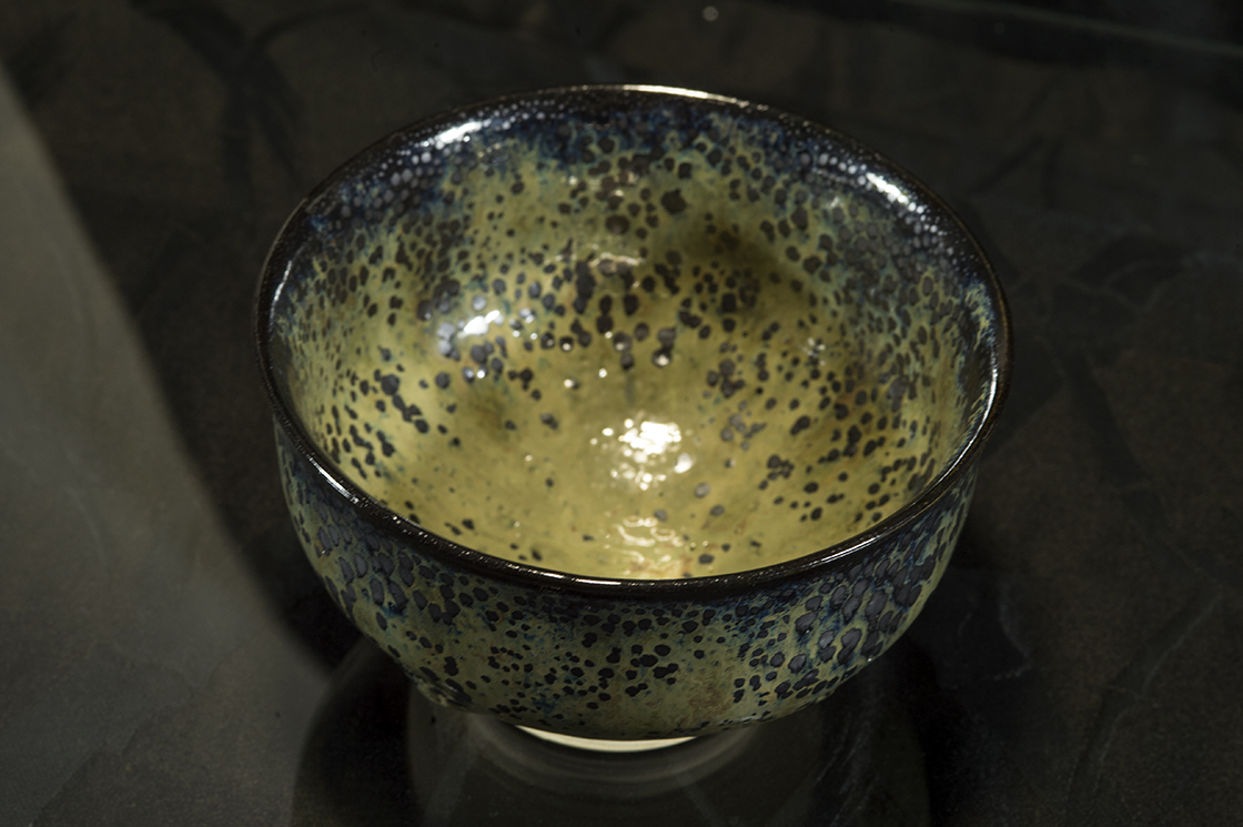 Hajnalkék tenmoku chawan matcha teáscsésze