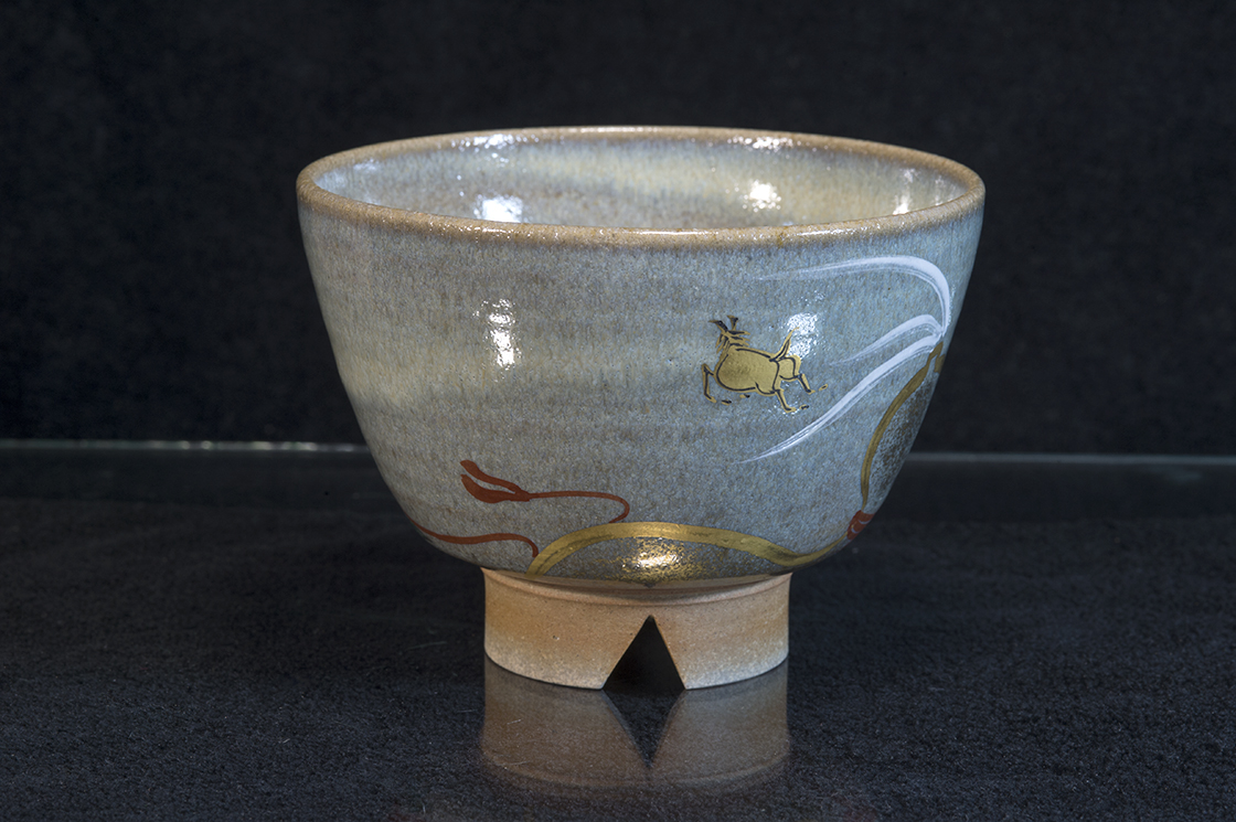 a lóugrás seko ohmi kézzel festett japán matcha teáscsésze
