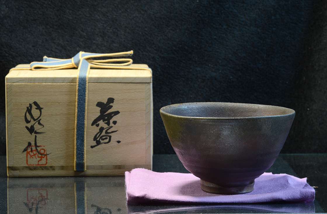 Yoshihiro Morimoto tamba chawan japán matcha teáscsesze