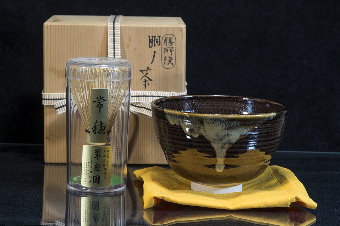 Shinjyo Iwasaki (Seko Omi, 1913-) zeze kerámia japán matcha teáscsésze