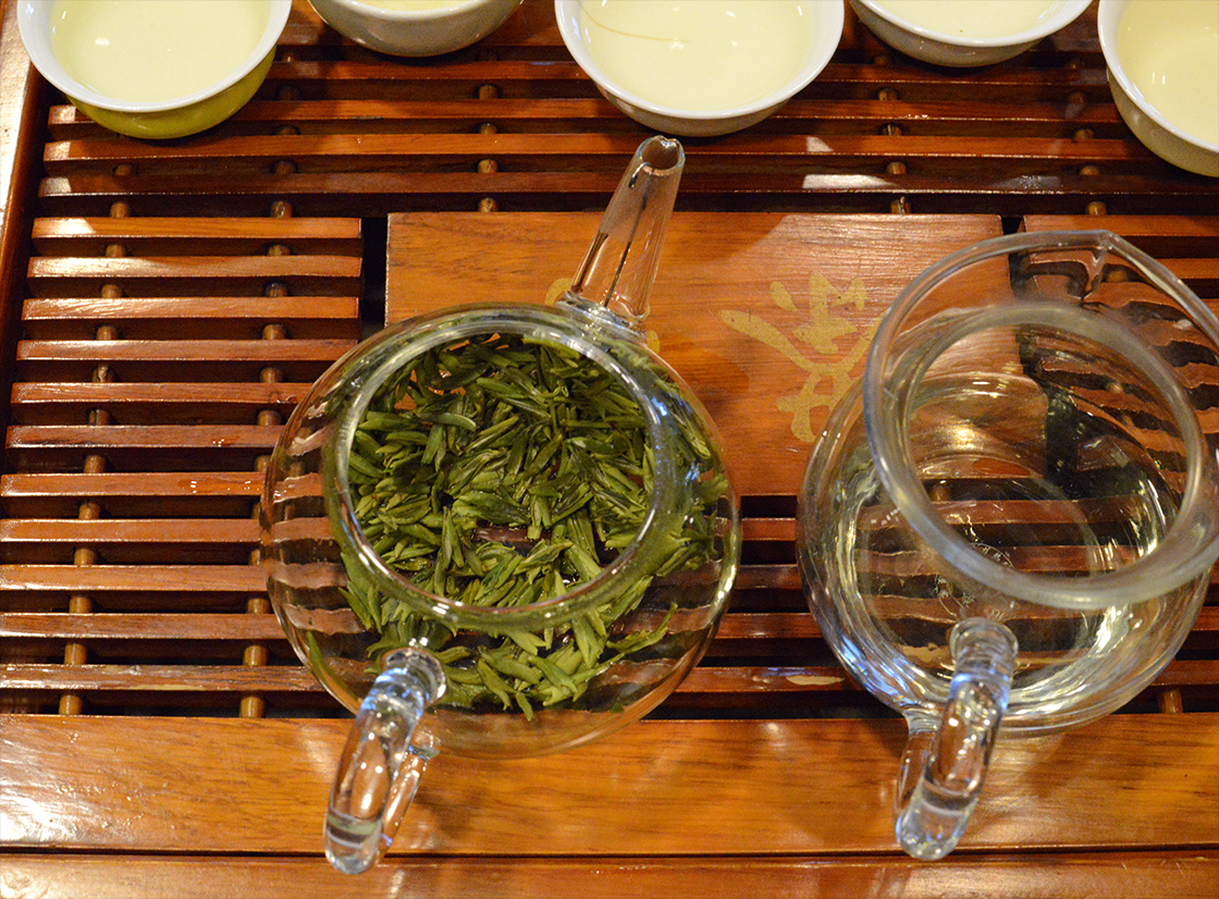 mengding shi hua prémium kínai zöld tea