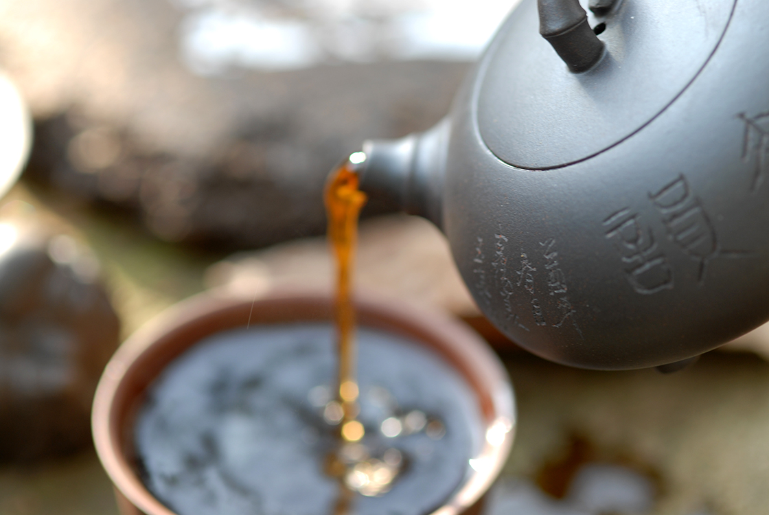 hat híres teahegység sárga címkés lepény shu puerh tea