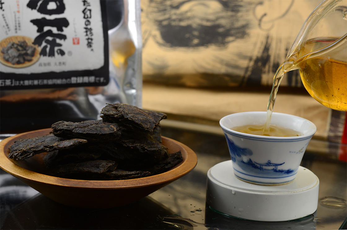 goishicha japán posztfermentált tea