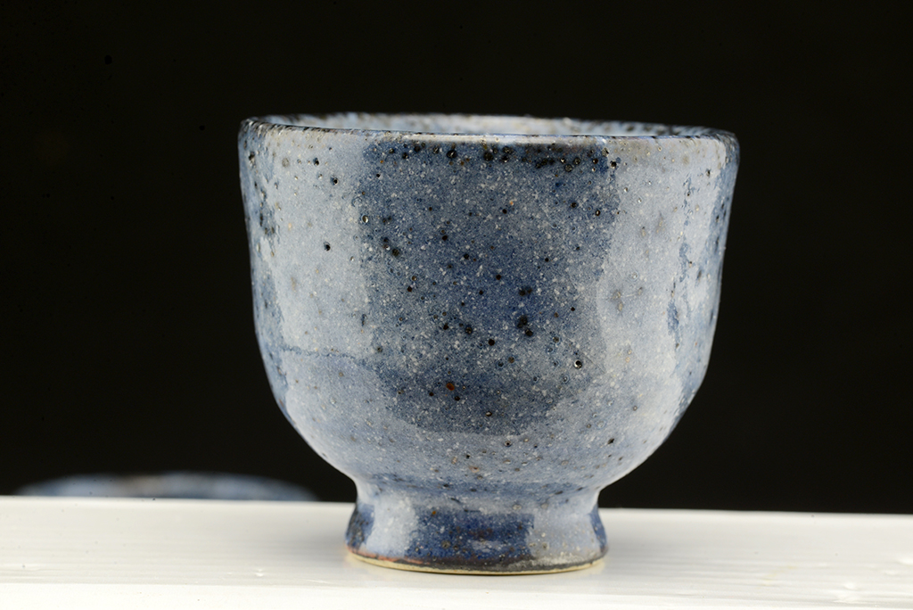 kék shino japán teáskészlet