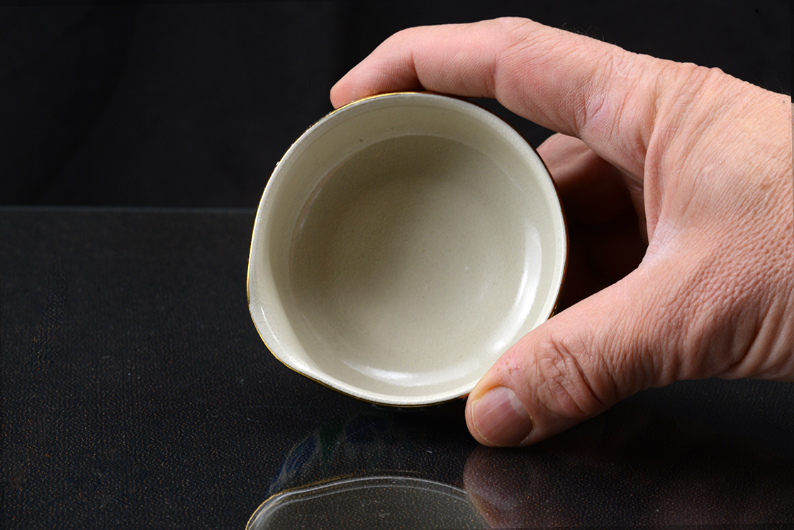 Kutani kézzel festett japán teáskészlet