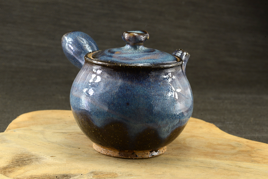 yamane seigan blue hagi teapot