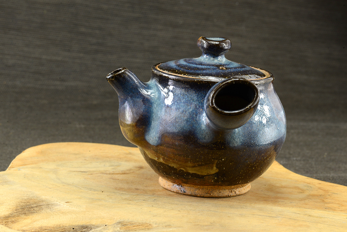 yamane seigan blue hagi teapot