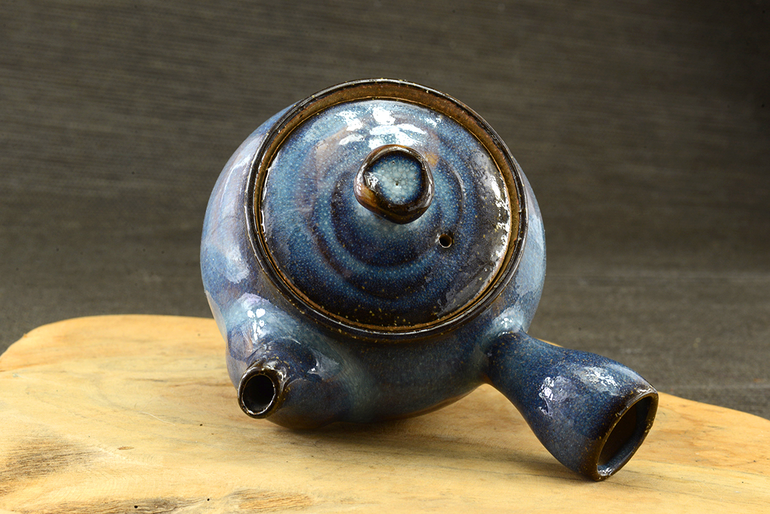 yamane seigan blue hagi teapot