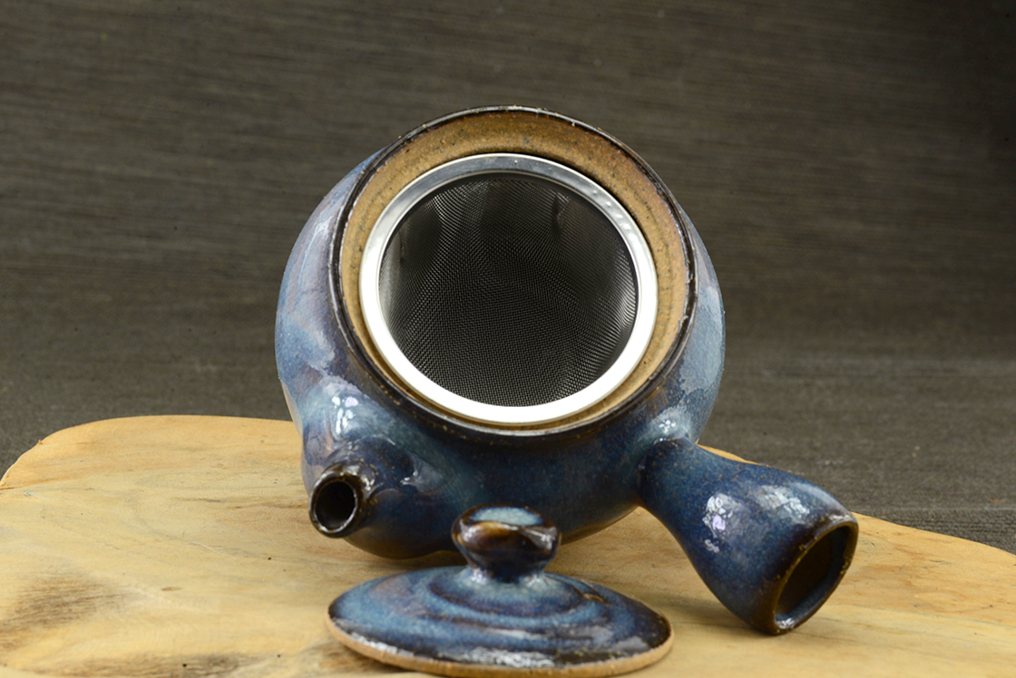 yamane seigan blue hagi teapot