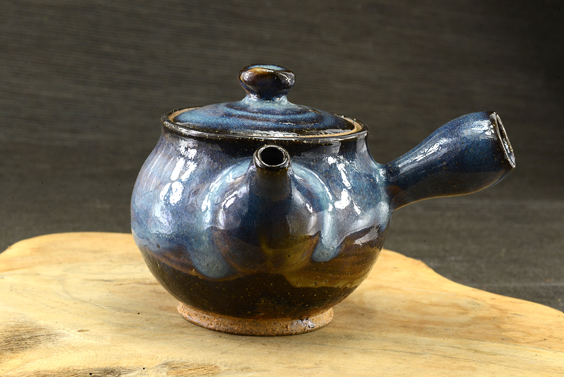 yamane seigan blue hagi teapot