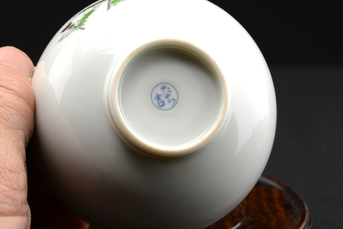 Kézzel festett kyo porcelán teáscsésze készlet