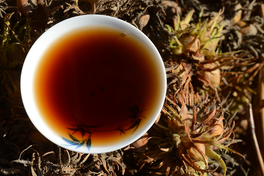 2016 Menghai Lótusz shu puer tea