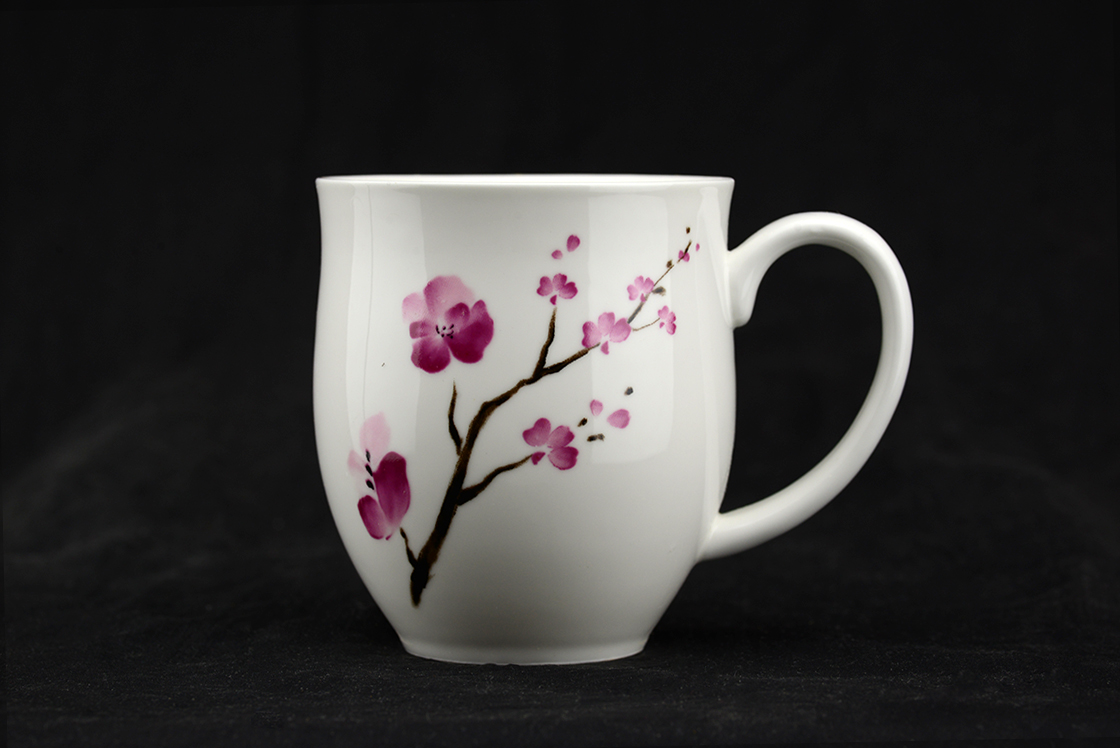 Sakura csontporcelán teásbögre