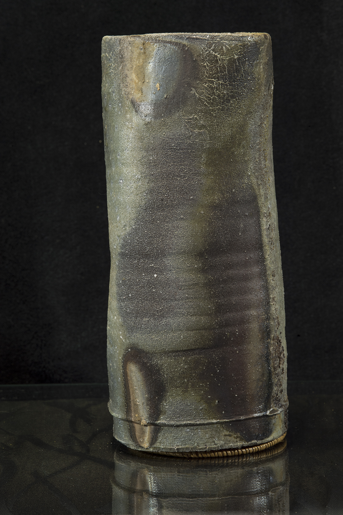 bizen japán virágváza Hiroyoshi Makita