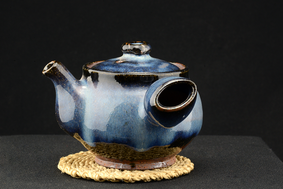 yamane seigan blue hagi teapot