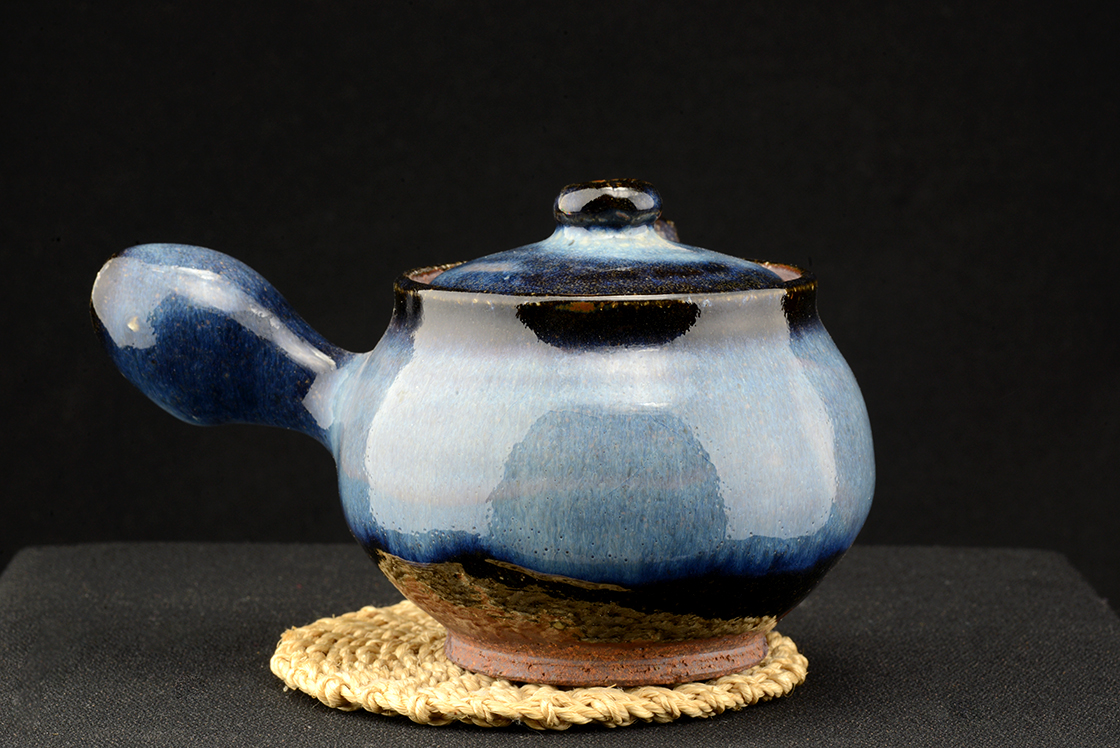 yamane seigan blue hagi teapot