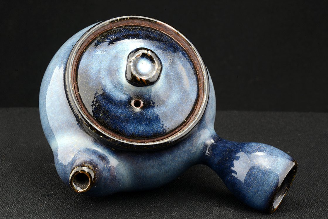 yamane seigan blue hagi teapot