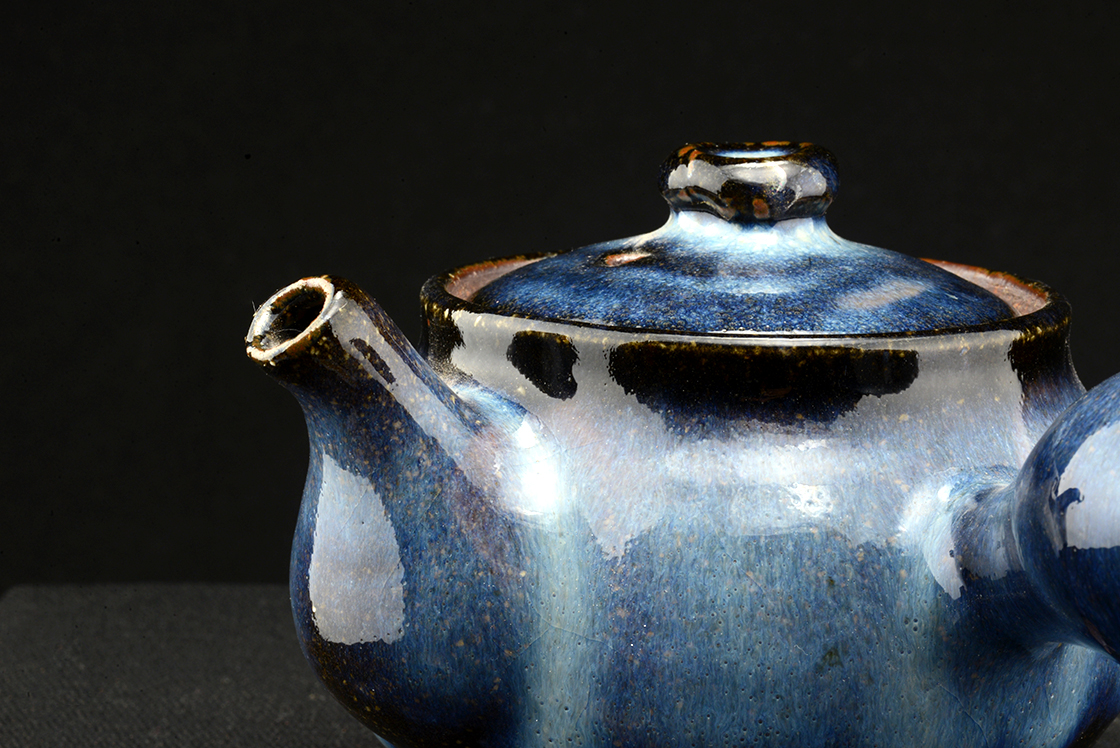 yamane seigan blue hagi teapot