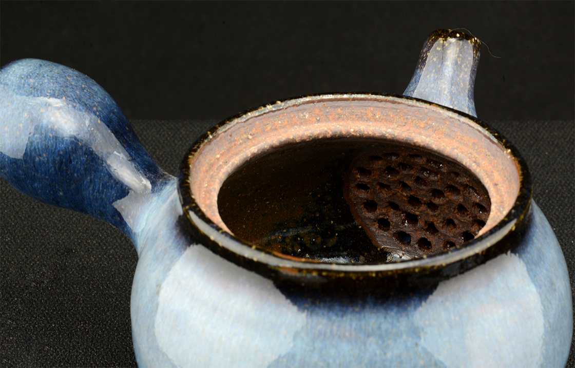 yamane seigan blue hagi teapot