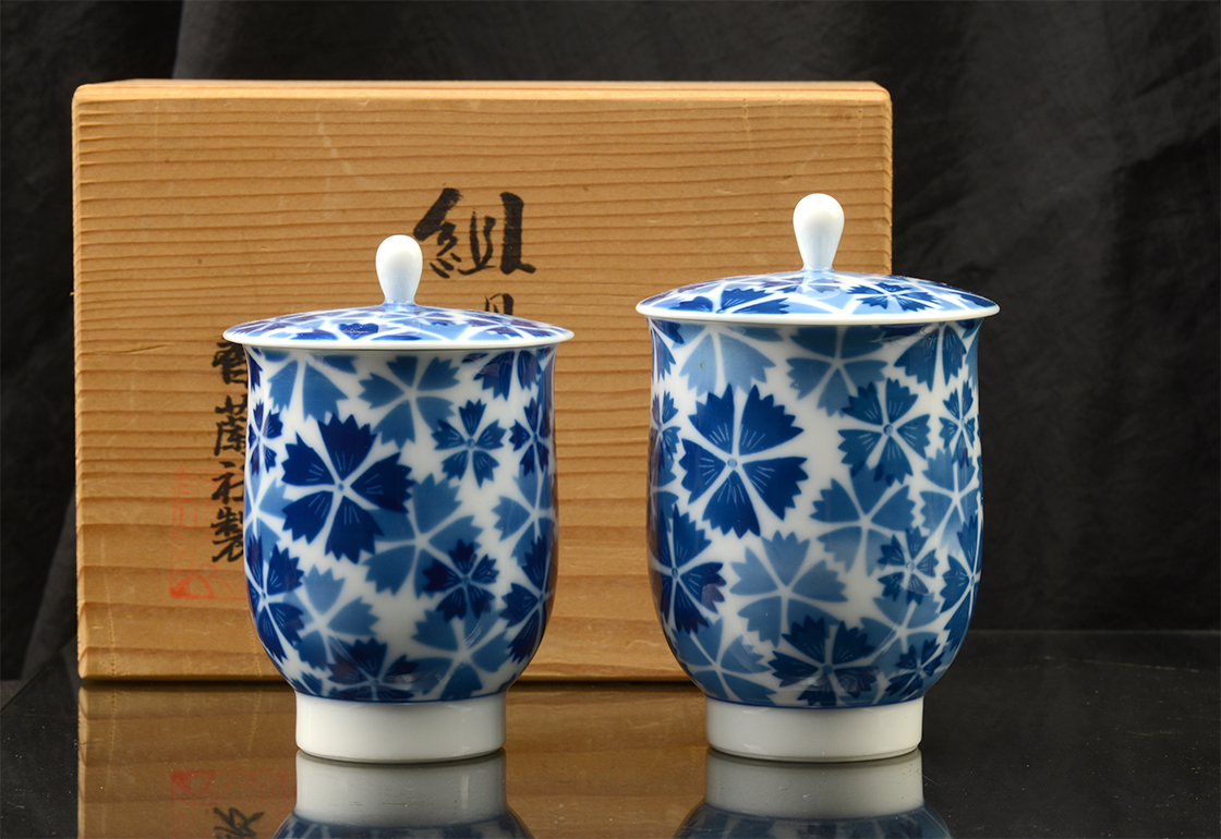 Arita japán porcelán teáscsésze pár