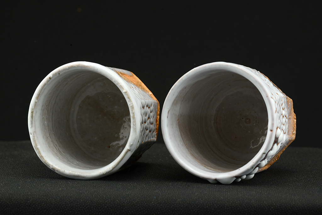 Deishi Shibuya  hagi yunomi tea cup pair