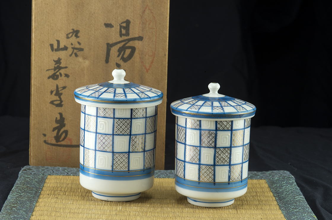 Arabesque yunomi japán teáscsésze pár