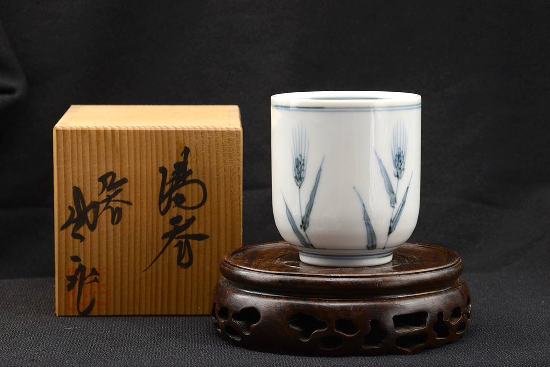 kutani kézzel festett japán teáscsésze