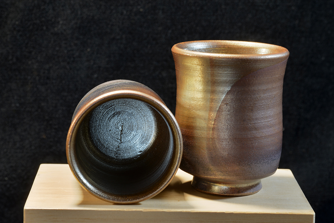 Tamba teáscsésze pár Kazunori Ogami műhelyéből